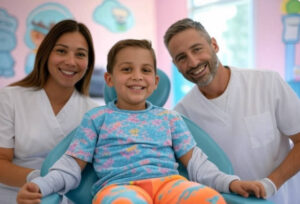 Dentist Paso Robles chld patient in chair smiling